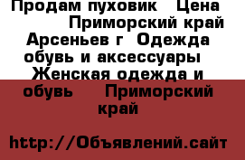 Продам пуховик › Цена ­ 1 500 - Приморский край, Арсеньев г. Одежда, обувь и аксессуары » Женская одежда и обувь   . Приморский край